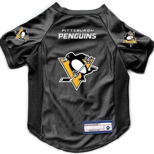 Littlearth NHL Stretch Dog & Cat Jersey, Pittsburgh Penguins, Size Large NWT